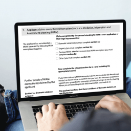 MIAM Certificate on a laptop screen