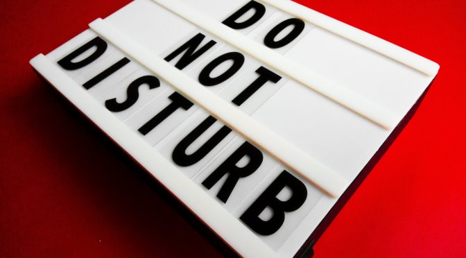 Do not disturb sign