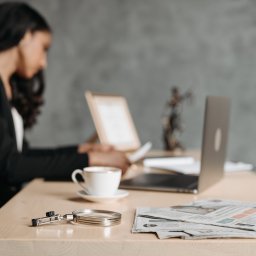lady working at desk