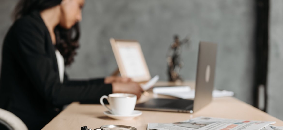 lady working at desk