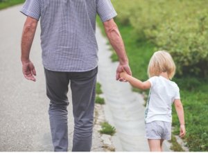 Grandfather and grandchild