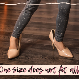 little girl in high heels