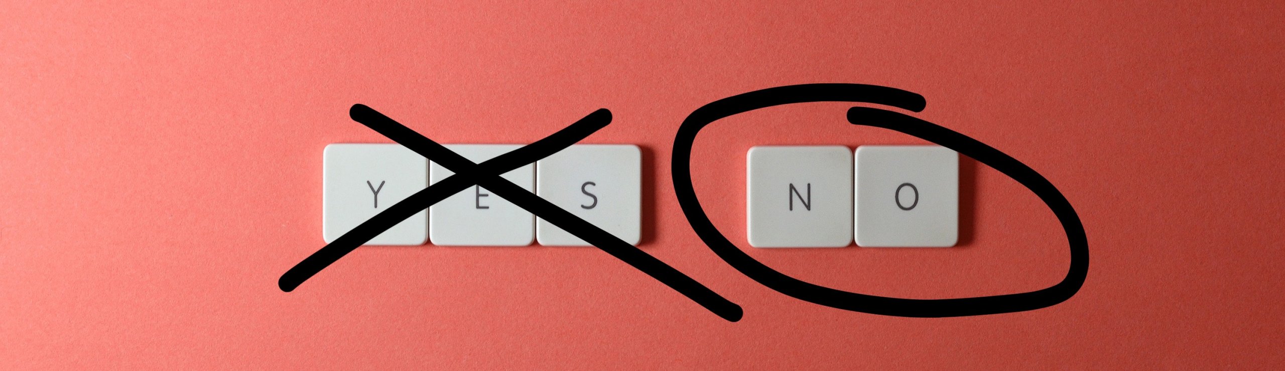 Yes and No Scrabble Pieces