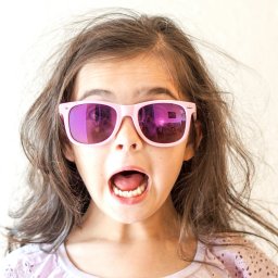 little girl facial expression