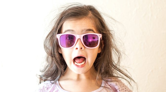 little girl facial expression