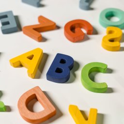 wooden letters of the alphabet