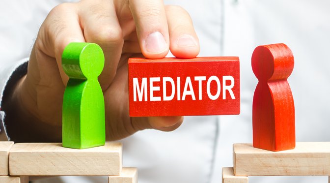 two people and a mediator