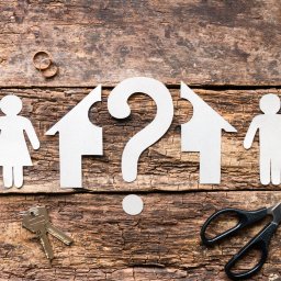 Splitting Marital Assets Paper cut out man and woman