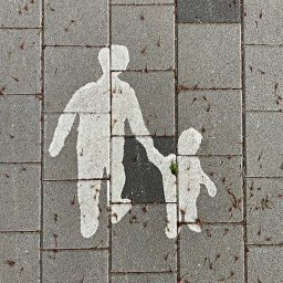 Parent and child road marking
