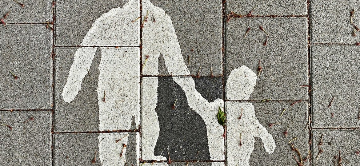 Parent and child road marking