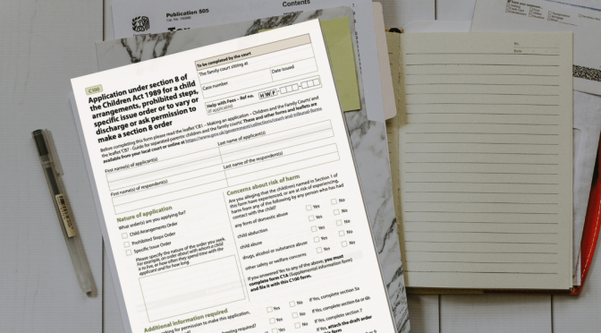 pile of forms - C100 application