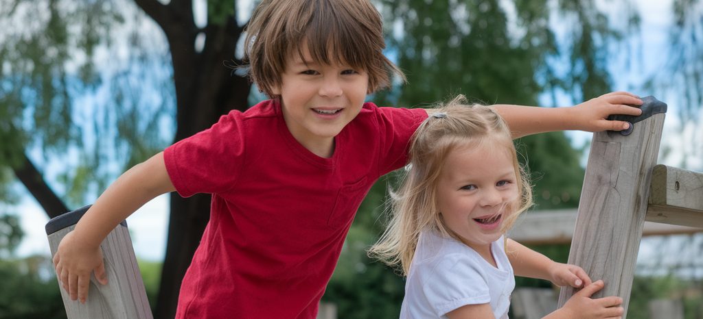 Two Children Playing